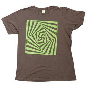 Women's Brown and Gold 100% Organic Cotton Short Sleeves Crew Neck T-shirt